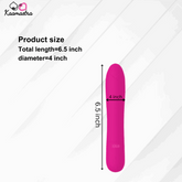 Kaamastra LILO Pink Vibrating Wand size and dimensions (6.5-inch length, 4-inch diameter)